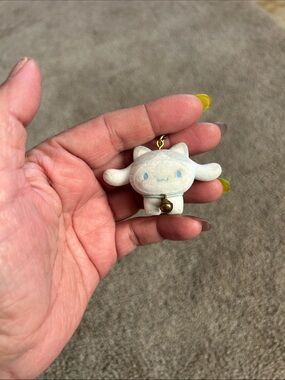 Sanrio Cinnamoroll Beige Plush Charm with Gold Bell